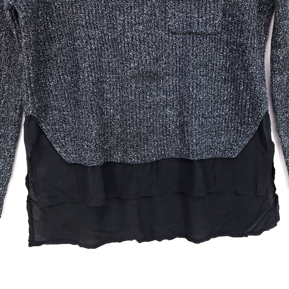 Madewell Pullover Sweater Silk Linen Womens Medium Layered Hem Long Sleeve - Picture 5 of 11